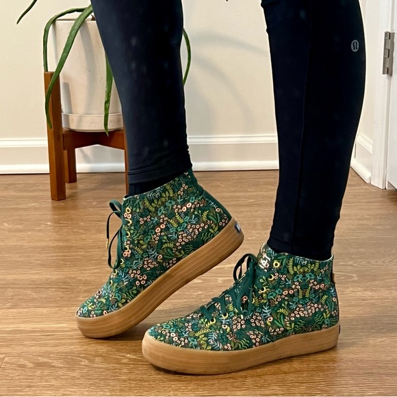 RARE Rifle Paper Co. x Keds Tapestry Everyday Triple Decker Hi Sneaker - Picture 15 of 16